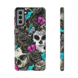 Day of the Dead Rose Lady Tough Phone Cases