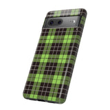 Green Tartan Goth Tough Phone Case