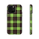 Green Tartan Goth Tough Phone Case