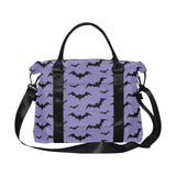 Lilac Bat Print Duffel Travel Bag