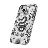 White Celestial Snake Goth Tough Phone Case
