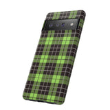 Green Tartan Goth Tough Phone Case