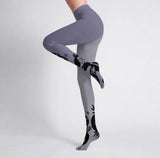 Grey and Lilac Snake Print Tights