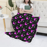 Pink Alien Slug Blanket with Pom Pom Edge Detail Different Sizes