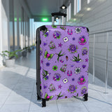 Purple Retro Tattoo Print Suitcase