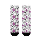 Skull & Spiderweb Crew Socks — Cute Gothic Sublimation Socks