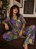 Sally Stitches Patchwork Print Long Pyjamas
