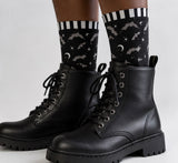 Bat Moon Crew Socks — Halloween Bat Pattern Sublimation Socks