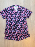 Spooky Pink and Purple Ghost Print Short Pyjamas