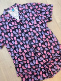 Spooky Pink and Purple Ghost Print Short Pyjamas