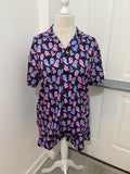 Spooky Pink and Purple Ghost Print Short Pyjamas