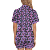 Spooky Pink and Purple Ghost Print Short Pyjamas