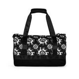 Black and White Tie Dye Gym Duffel Bag