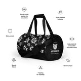 Black and White Tie Dye Gym Duffel Bag