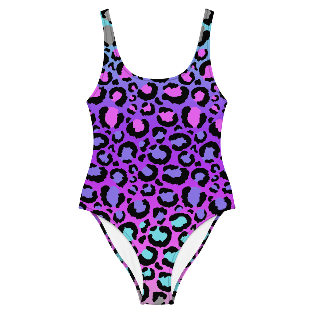 Colourful Ombre Animal Print One-Piece Swimsuit