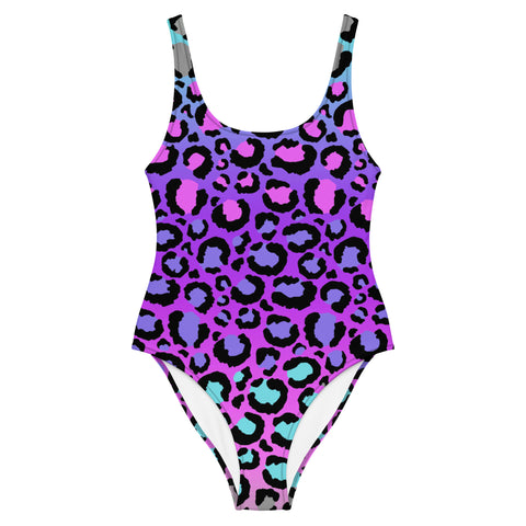 Colourful Ombre Animal Print One-Piece Swimsuit