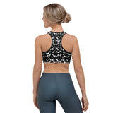 Black Rockstar Print Sports bra