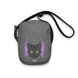 Winged Cat Grey Utility crossbody bag