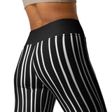 Black & White Striped Beetlejuice Yoga Leggings