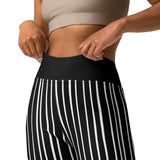 Black & White Striped Beetlejuice Yoga Leggings