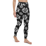 Black White Tie Dye Full Length High Waisted Squat Proof Yoga Leggings