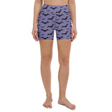 Lilac Bat High Waisted Yoga Shorts