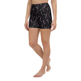 Pinke Leoparden-Blitz-Yoga-Shorts