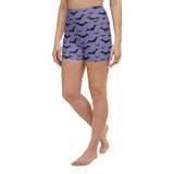 Lilac Bat High Waisted Yoga Shorts