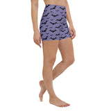 Lilac Bat High Waisted Yoga Shorts