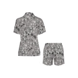Grey Skeleanimals Print Short Pyjamas