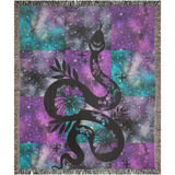 Patchwork Galaxy Celestial Snake Woven Blanket