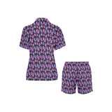 Spooky Pink and Purple Ghost Print Short Pyjamas