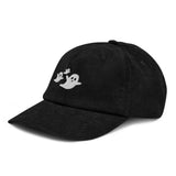 Ghost Print Halloween Black Corduroy hat