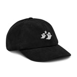 Ghost Print Halloween Black Corduroy hat