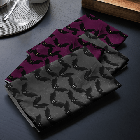 Creepy Bat Cloth Goth Napkin set