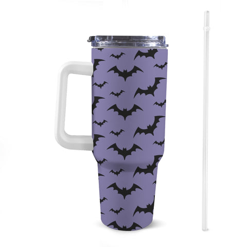 Purple Bat Large 40oz Tumbler Mug with Handle