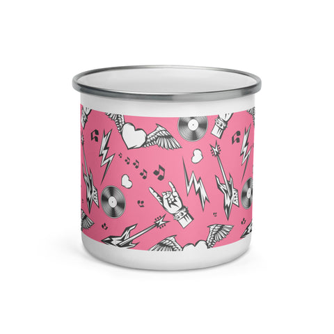 Rockstar Pink Enamel Mug