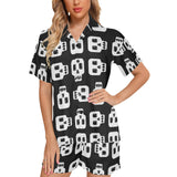 Skull Print Short Pyjamas