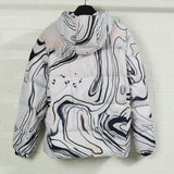 Grey and Purple Zebra Ombre Winter Padded Down Jacket Unisex XS to 6XL Plus Size