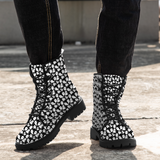Spooky Cute Black and White Ghost Boots