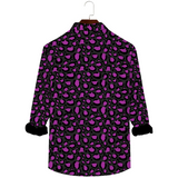 Unisex Pink Leopard Print Long Sleeved Shirt