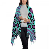 Zebra & Leopard Mix Up Fleece Ladies Winter Scarf/ Shawl