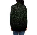 Unisex Green Zebra Print Long Sleeved Shirt