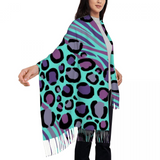 Zebra & Leopard Mix Up Fleece Ladies Winter Scarf/ Shawl