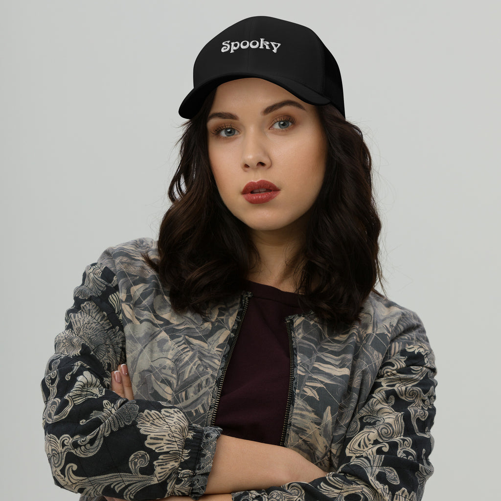 Spooky Embroidered Trucker Cap