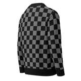 Grey Checkered Alternawear Knitted cardigan
