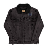 Flying Cat Unisex denim sherpa jacket