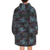 Creepy Monster Mouth Print Blanket Hoodie Adults & Kids Sizes