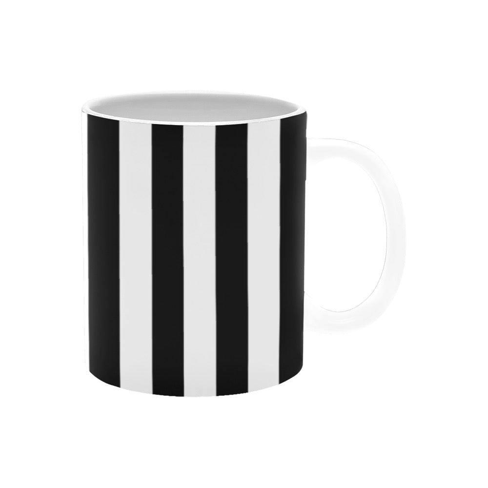 Schwarz-weiß gestreifte Tasse – Alternawear