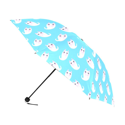 Blue Ghost Cats Spooky Umbrella